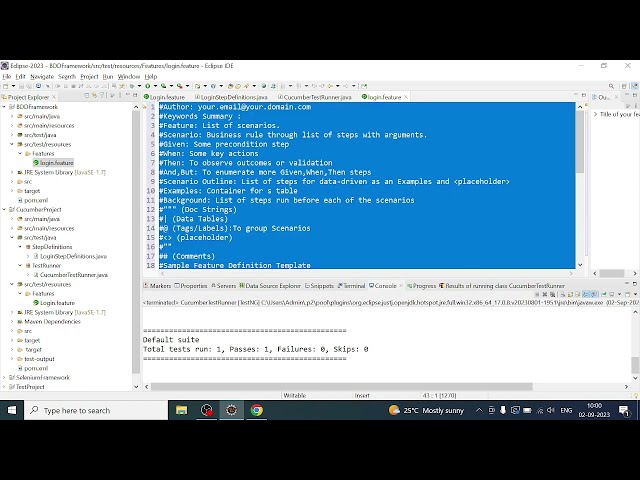 Selenium Cucumber BDD Framework with Java and TestNG - Login Test