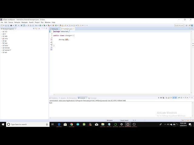 Java tutorial : ACCESS SPECIFIERS