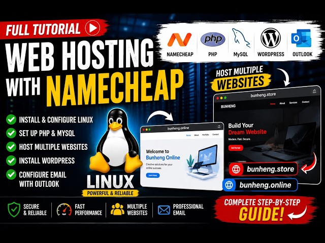 Web Hosting with Namecheap 🚀 | Nginx, PHP, MySQL, WordPress & Outlook