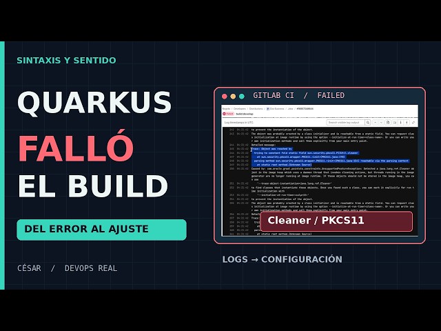 Quarkus: falla el build nativo en GitLab CI | DevOps real