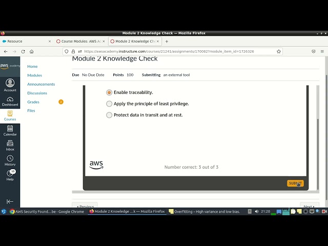 AWS Security Foundations Module 2   Knowledge Check