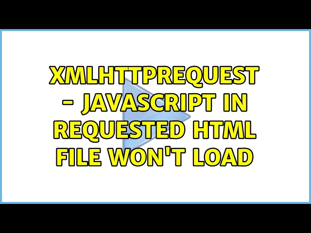 XmlHttpRequest - JavaScript in requested HTML file won't load
