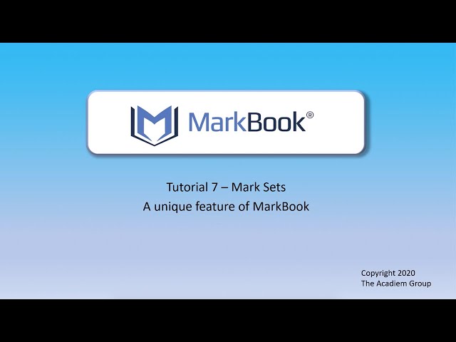 All New MarkBook® 2020: 7 Mark Sets