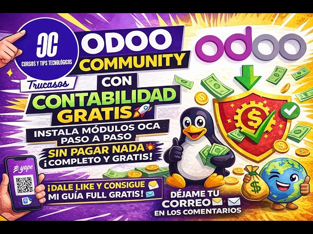 👉 Odoo Community with FREE Accounting 🚀 Install OCA modules step by step (Complete Tutorial)