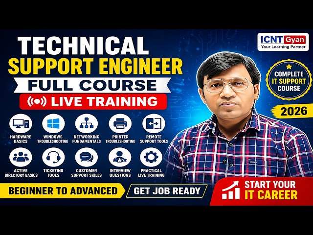 Technical Support Engineer Full Course Live Training 2026 | Beginner to Advanced | IT Support Course