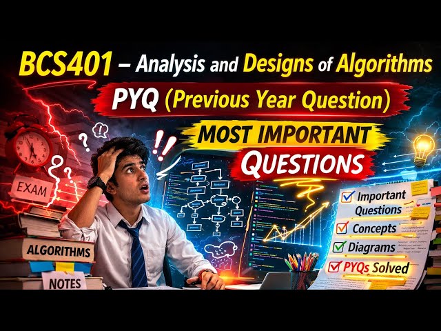 ADA BCS401 VTU 4th Sem Most Important Questions + PYQ Solved | Pass Easily 80+ Marks |Exam