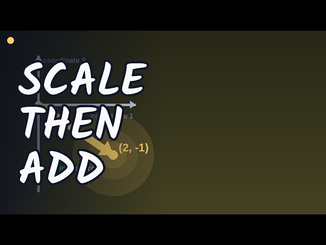 Add and Scale Vectors Component by Component | Engineering Mathematics