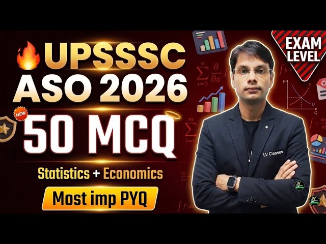 UPSSSC ASO 2026 Economics: Top 50 MCQs | Complete Revision in One Video