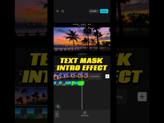 Text Mask Intro Effect Tutorial #capcut #capcutpioneer #1mincapcut #tutorial #edit