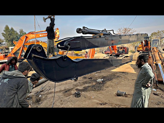 100-Foot Long Boom Stick Installed on Excavator | Powerful Working Test