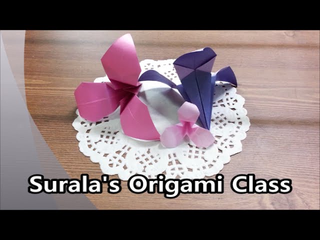 Origami - Iris (Flower)/ 종이접기 - 붓꽃 (입체꽃)