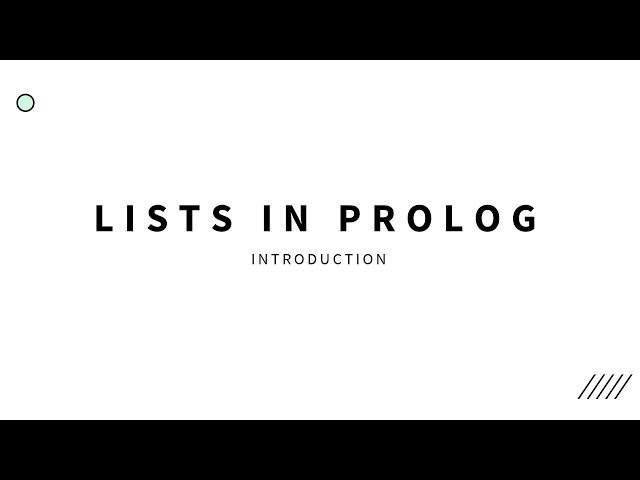 Lists in Prolog