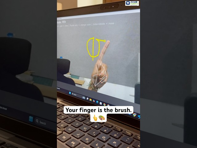 Draw in the Air with OpenCV! #roboarmy#opencv #aiprojects #motivation #coding #design