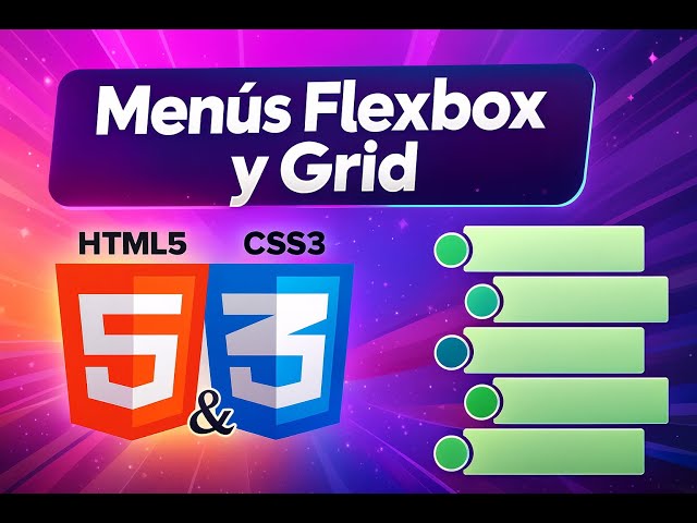 👨🏻‍💻 HTML and CSS Course 23 - Flexbox and Grid Menus -