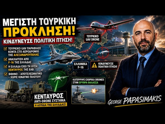 SHOCK: Turkish Drone Threatens airport in Alexandroupoli! Where Was the Centaur Anti-Drone System?