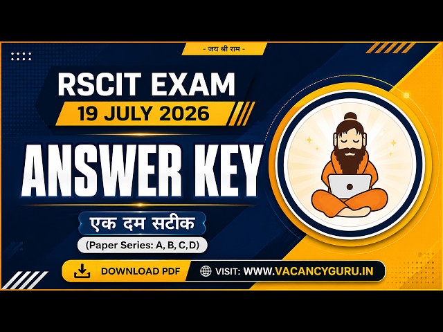 RSCIT answer key 19 July 2026 RSCIT Answer key today RSCIT 19 July 2026 Answerkey RSCIT Exam 2026