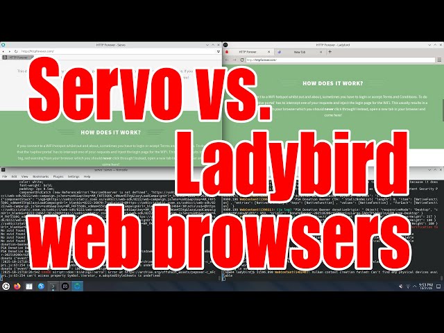Servo vs. Ladybird new web browsers - How to install and use tutorial - October 2024 - ba2eb6c4