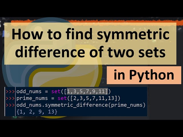 How to find symmetric difference of two sets in Python