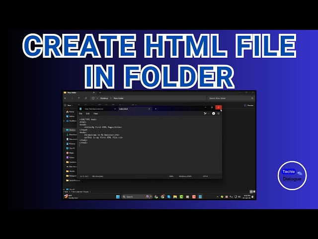 How to Create HTML File in Folder - Detailed Tutorial {2025}
