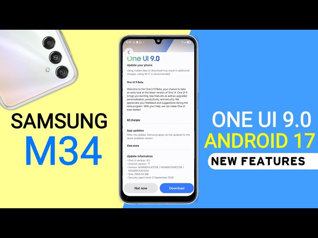 Samsung M34 5G One UI 9.0 Update | 25+ Hidden Features | Android 17 Update #samsungm34