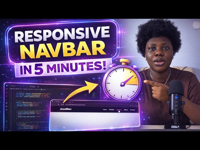 Build a Responsive Navbar with HTML, CSS & JavaScript | Step-by-Step Tutorial