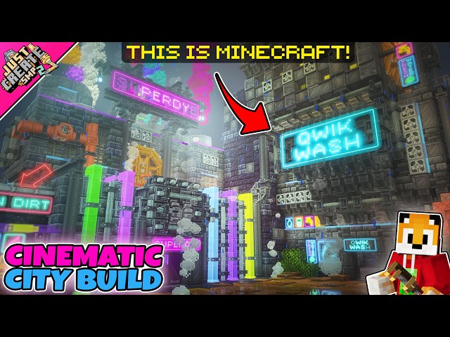 I built a CINEMATIC CITY in Minecraft Create Mod