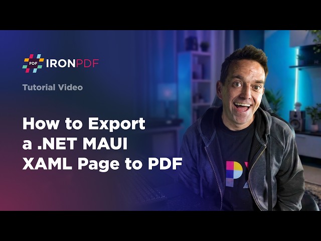 How to Export a  NET MAUI XAML Page to PDF | IronPDF
