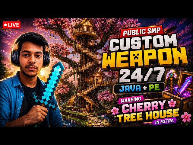 🔴Live 24/7 Cracked Public Smp Live Java + PE | Minecraft Live #minecraft #smplive #minecraftlive