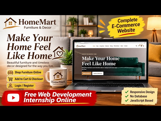 HomeMart Furniture & Decor Website | Complete E-Commerce Web Development Project