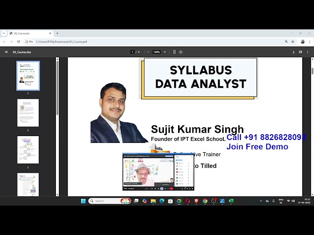 why and where learn Data Analysis with Excel