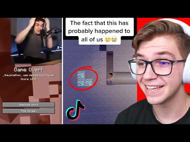 REACTING to The Most RELATABLE Minecraft TikToks... (100% Accurate)