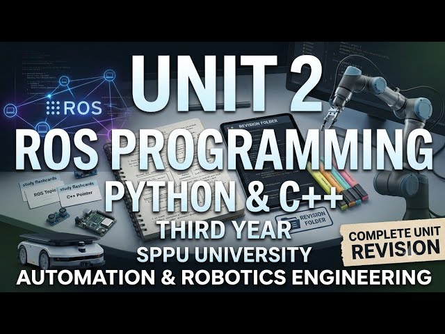 ROS Unit 2 | ROS Programming with Python & C++ | SPPU Automation & Robotics Engineering