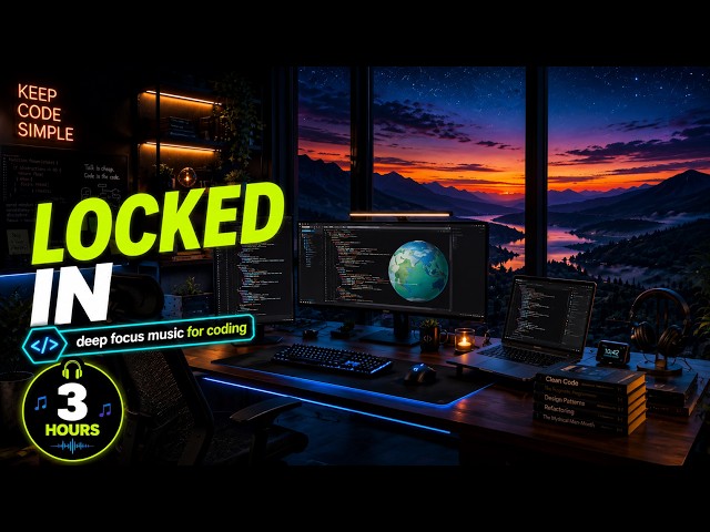 LOCKED IN • Full Stack Focus Music • 3 Hours