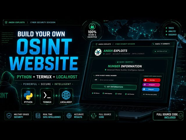 Build a Professional Mobile Number OSINT Website Using Python | Complete Step-by-Step Tutorial
