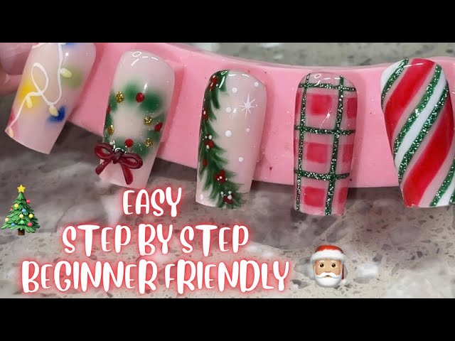 QUICK & EASY Christmas nail designs in DEPTH tutorial!