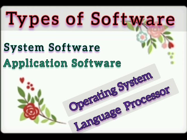 TYPES OF SOFTWARE
