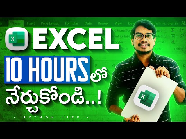Excel Full Course in Telugu | Complete 10-Hour Excel Course in Telugu | Excel Beginner to Advanced