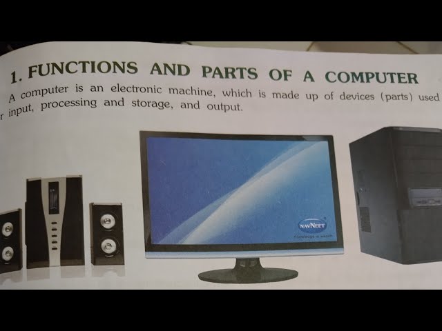 5 th STD Computer: chapter no 1: Functions and parts of a computer 