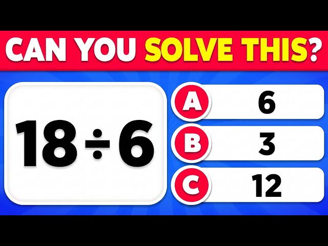 Can You Solve These Problems? Easy, Medium, Hard Levels | Math Quiz