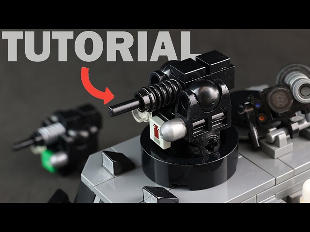 How to Build a Lego Modern Military Machine Gun Turret! +TIPS and TRICKS For Your Builds! (TUTORIAL)