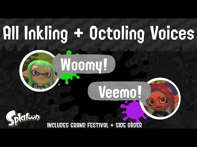 All Inkling and Octoling Voice Clips (Includes Grand Festival plus Side Order) - Splatoon Series