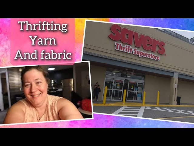 Shopping for yarn and fabric at Savers thrift store