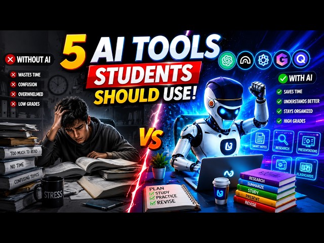 5 Free AI Tools Every Student Should Use In 2026 (Study Smarter, Save Hours)