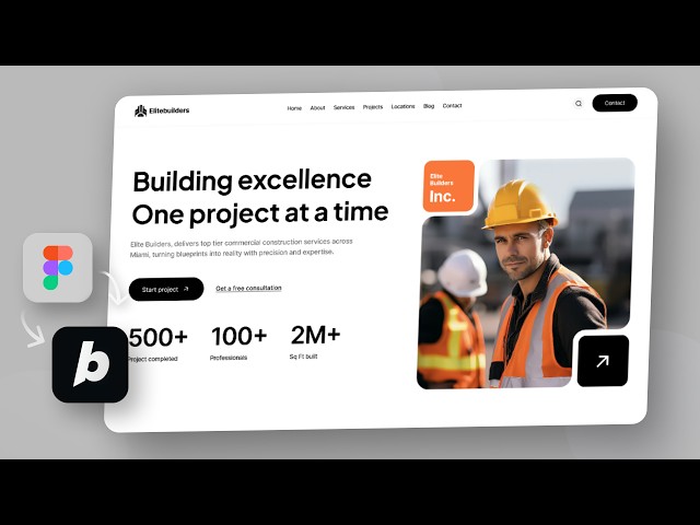 Commercial Construction Website Design in Figma