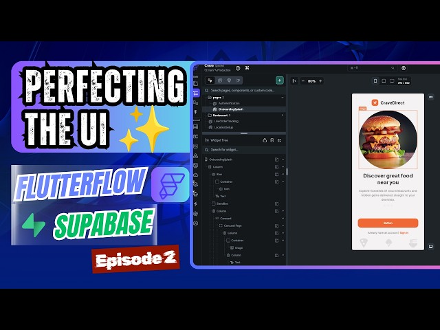 Crave #2 | Fixing & Perfecting Our FlutterFlow App UI | CRAVE Food Delivery App