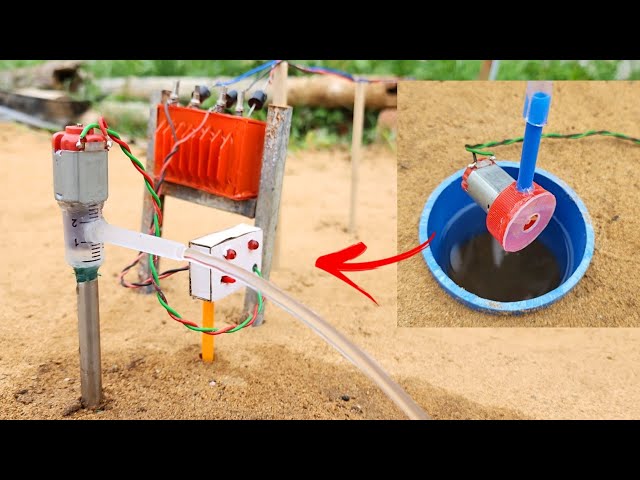 Motor borewell drilling machine | Science project | submersible | water pump