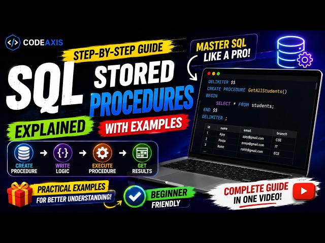 🚀 SQL Stored Procedures Explained | Stop Writing the Same Query Again!