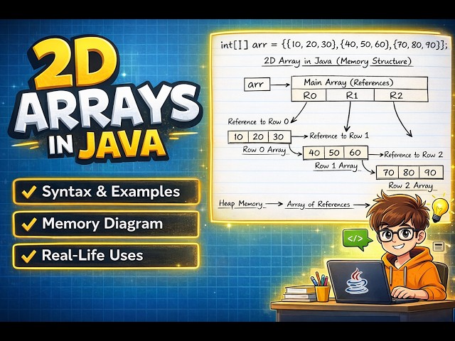 Learn 2D Arrays in Java in 10 Minutes | With Easy Examples