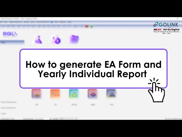 SQL Payroll | How To Generate EA Form & Yearly Individual Report