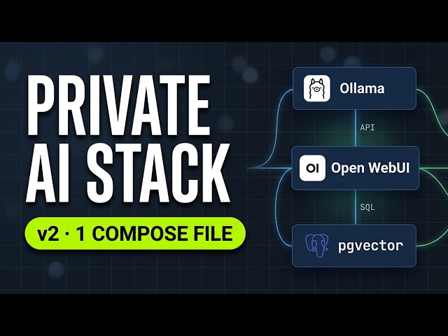 Private AI Stack v2 — Local LLM + RAG in One Docker Compose (Ollama + Open WebUI + pgvector)